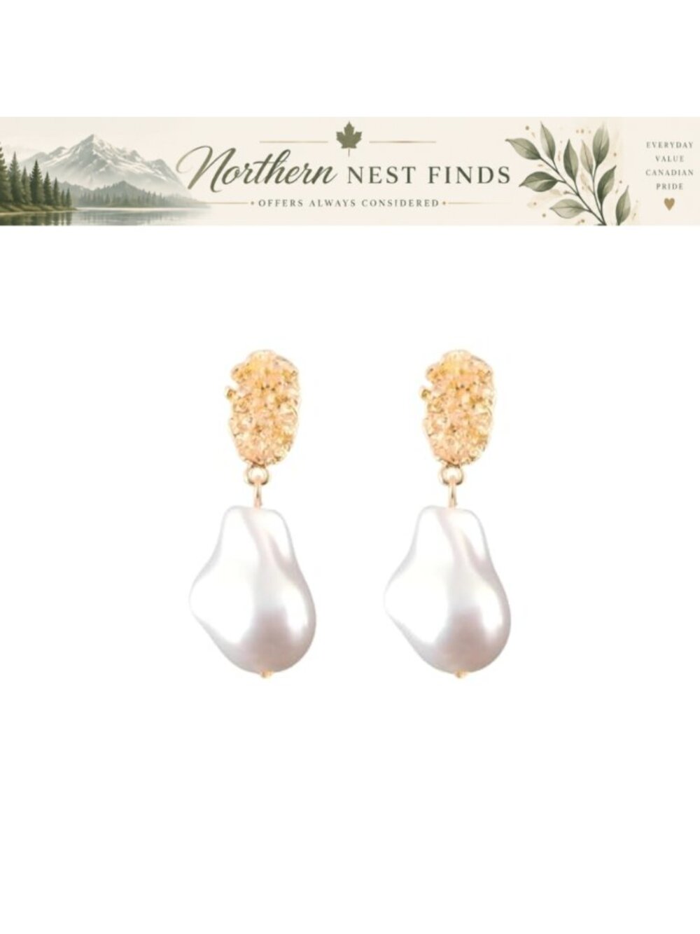 Pearl Dangle Drop Earrings Dainty Prom Jewelry for Women Lightweight